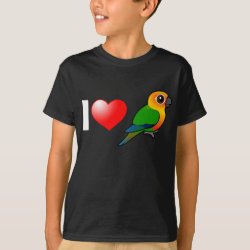 I Love Jenday Conures Kids' Hanes TAGLESS® T-Shirt