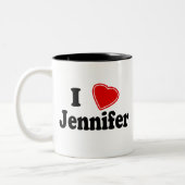 I Love Jennifer Two-Tone Coffee Mug (Left)