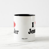 I Love Jennifer Two-Tone Coffee Mug (Center)
