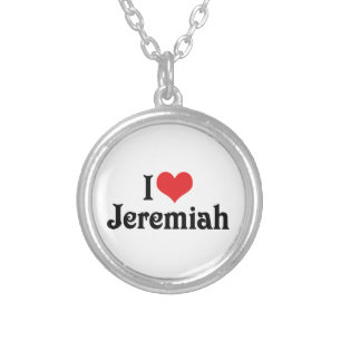 I Love Jeremiah Silver Plated Necklace