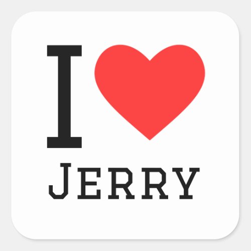 I love jerry square sticker