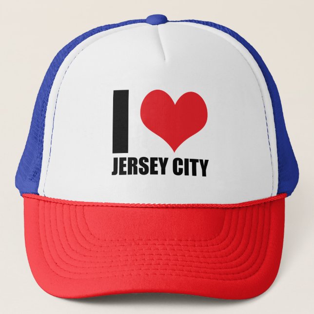 I love Jersey City Trucker Hat (Front)