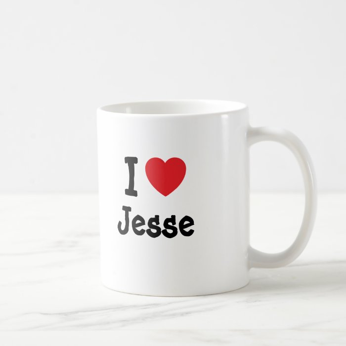 I love Jesse heart T Shirt Mugs