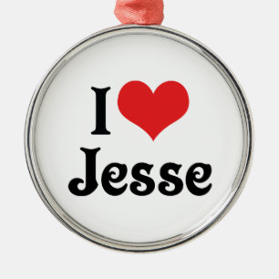 I Love Jesse Metal Ornament