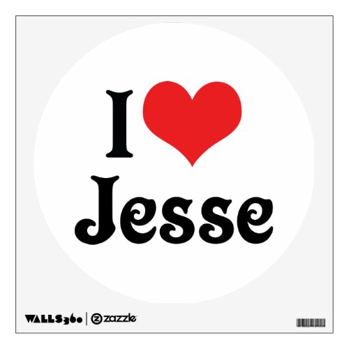 I Love Jesse Wall Decal