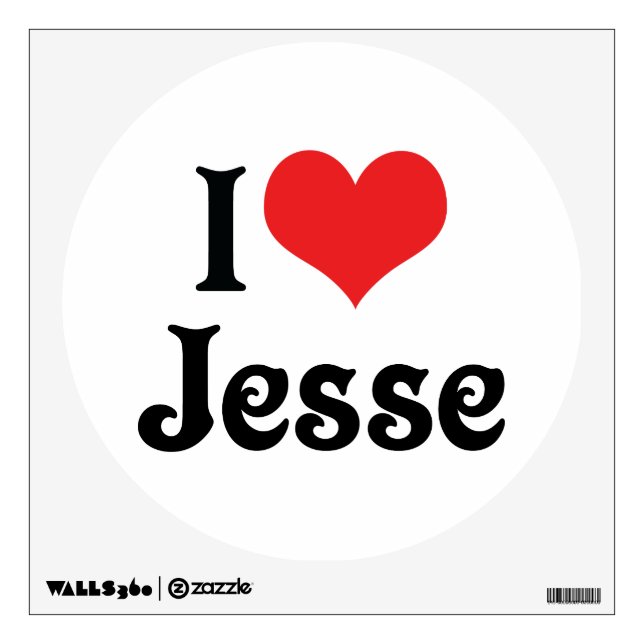 I Love Jesse Wall Decal (Front)