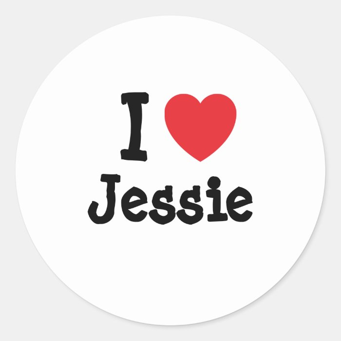 I love Jessie heart custom personalized Sticker