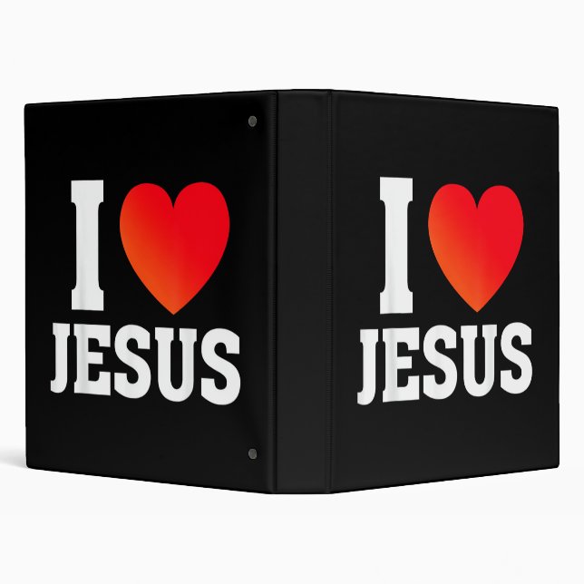 I Love Jesus 3 Ring Binder (Background)