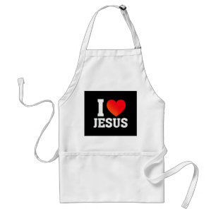 I Love Jesus Adult Apron