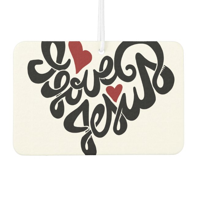 I love Jesus Air Freshener (Front)