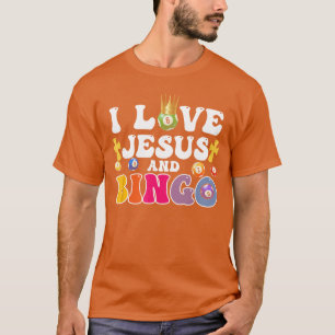 I Love Jesus and Bingo Christian Cross Board Games T-Shirt