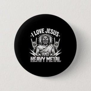I Love Jesus And Heavy Metal 2 Button