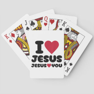 I Love Jesus and Jesus Loves You Christian Poker Cards