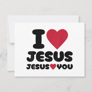 I Love Jesus and Jesus Loves You Christian Save The Date