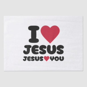 I Love Jesus and Jesus Loves You Christian Tissue Paper