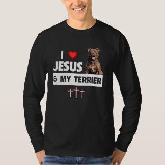 I Love Jesus and My American Staffordshire Terrier T-Shirt