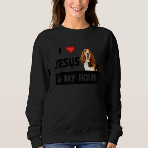 I Love Jesus And My Basset Hound Dog Mom Dad Pet P Sweatshirt