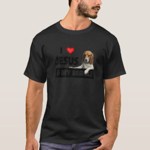 I Love Jesus And My Beagle Dog Mom Dad Pet Parent T-Shirt