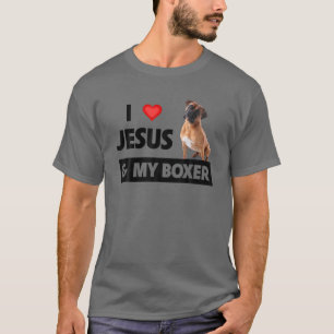 I Love Jesus And My Boxer Dog Mom Dad Pet Parent C T-Shirt