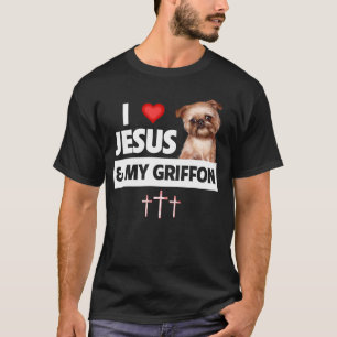 I Love Jesus and My Brussels Griffon Dog Mom Dad C T-Shirt
