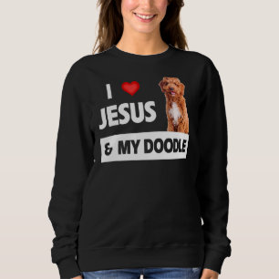 I Love Jesus And My Doodle Dog Mom Dad Pet Parent Sweatshirt