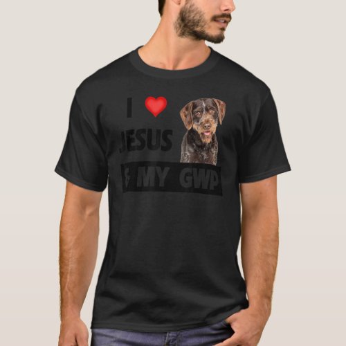 I Love Jesus And My Gwp Mom Dad German Wirehaired  T_Shirt