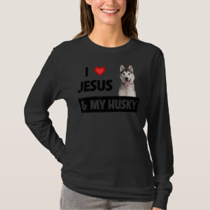 I Love Jesus And My Husky Dog Mom Dad Pet Parent C T-Shirt