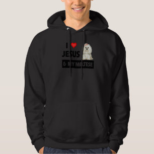 I Love Jesus And My Maltese Dog Mom Dad Pet Parent Hoodie