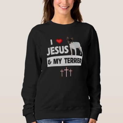 I Love Jesus and My Smooth Fox Terrier Dog Mom Dad Sweatshirt