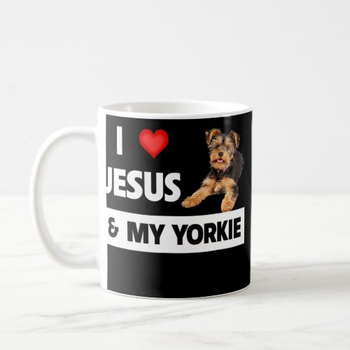 I Love Jesus and My Yorkie Dog Mom Dad Pet Parent Coffee Mug
