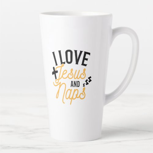 I Love Jesus and Naps Funny Religious Latte Mug
