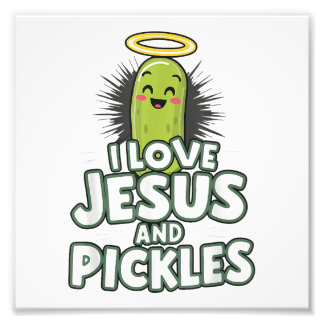 I Love Jesus And Pickles Photo Print
