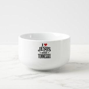 I Love Jesus and Tennessee Vintage Christian Desig Soup Mug