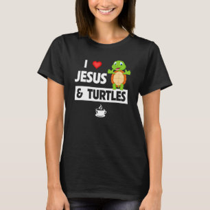 I Love Jesus and Turtles Christian Church Tortoise T-Shirt