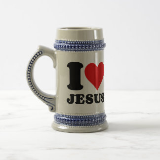 I LOVE JESUS BEER STEIN