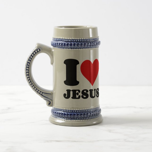 I LOVE JESUS BEER STEIN (Left)
