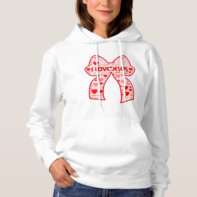  I LOVE  JESUS BOWS HOODIE (Front)