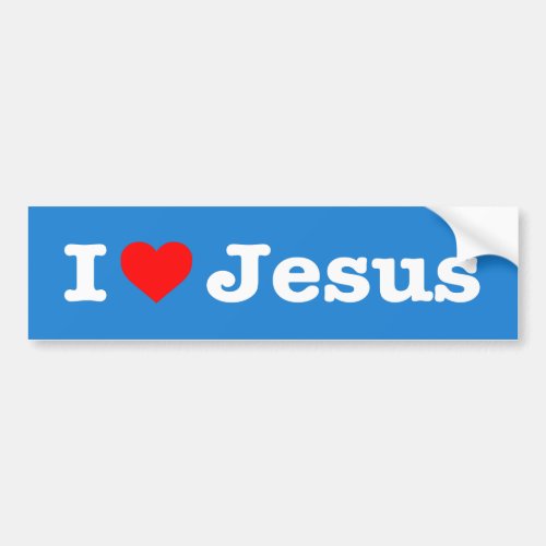 âœI LOVE JESUSâ BUMPER STICKER
