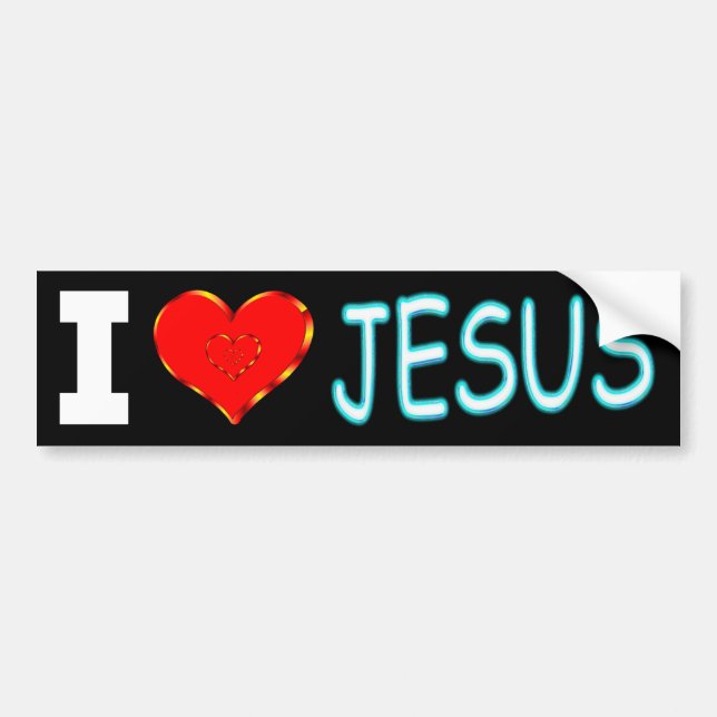 I Love Jesus Bumper Sticker (Front)