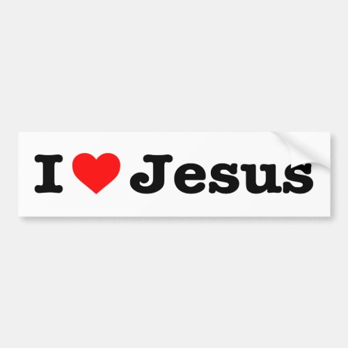 âœI LOVE JESUSâ BUMPER STICKER