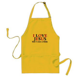 I Love Jesus [but I cuss a little]. Aprons