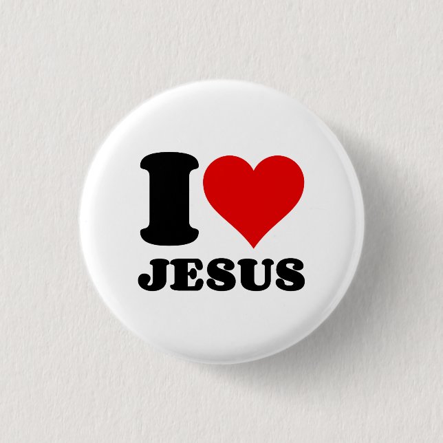 i love jesus button (Front)