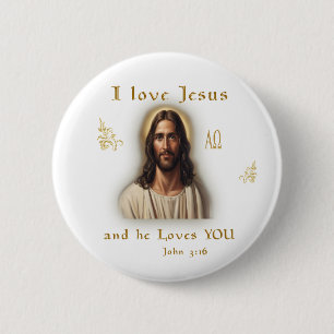 I love Jesus Button