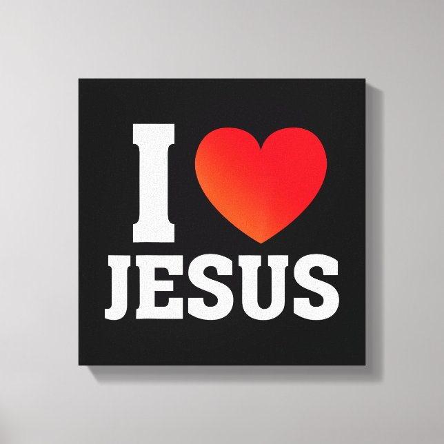 I Love Jesus Canvas Print (Front)