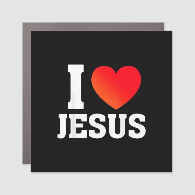 I Love Jesus Car Magnet (Front)
