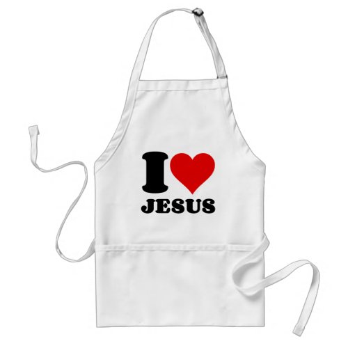 i love Jesus christian Adult Apron