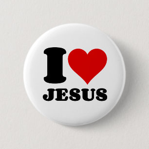 i love Jesus christian Button