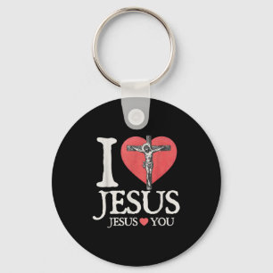 I Love Jesus Christian Jesus Love You Bible Verse Keychain