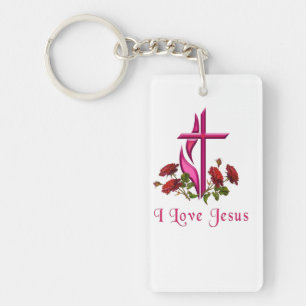 I love Jesus Christian keychain