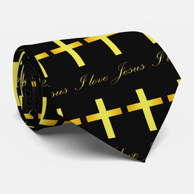 I love Jesus Christian Neck Tie (Rolled)